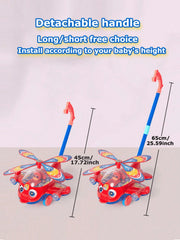 Dessin animé avion jouet chariot jouet éducatif pour enfants en bas âge enfants apprentissage marche main pousser avion jouet pousser