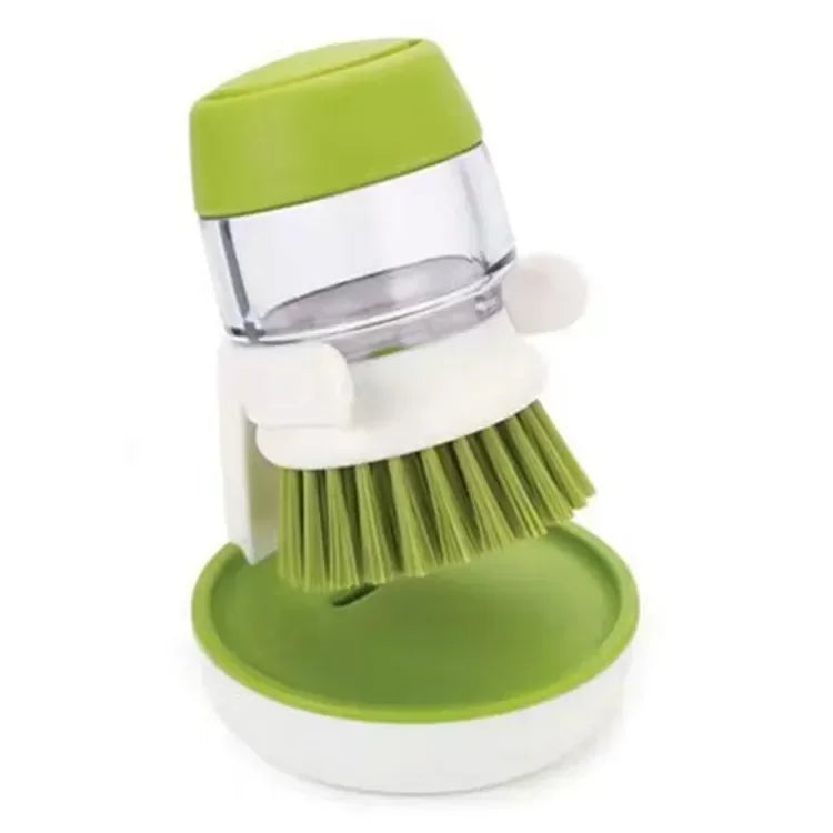 Brosse à vaisselle avec distributeur de savon, brosse à palme, lavage de la vaisselle, brosses à récurer de cuisine avec support, plateau d'égouttage