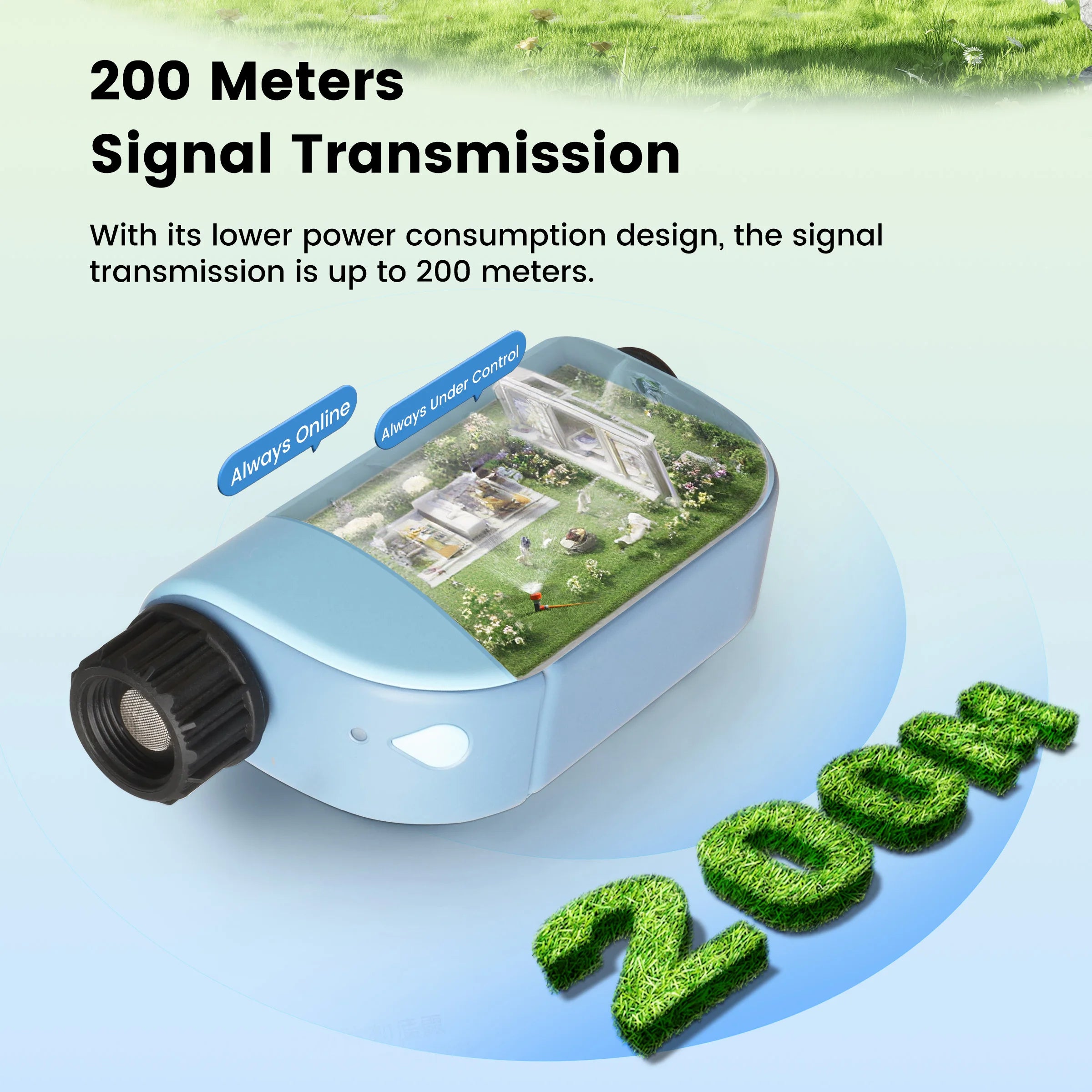 GIRIER Tuya Smart Water Timer WiFi Programmable Irrigation Controller for Hose Irrigation, No Hub Required, Works with Alexa