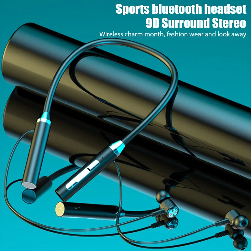 Écouteurs Bluetooth casque sans fil magnétique HIFI Sport tour de cou suspendu au cou TWS écouteurs sans fil Bluetooth casque avec micro