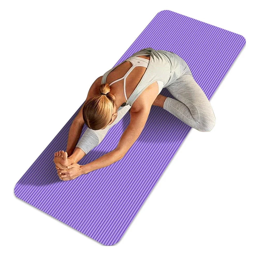 Tapis de Yoga antidérapant, épais, couleur unie, Fitness, entraînement multifonction pour la salle de sport à domicile