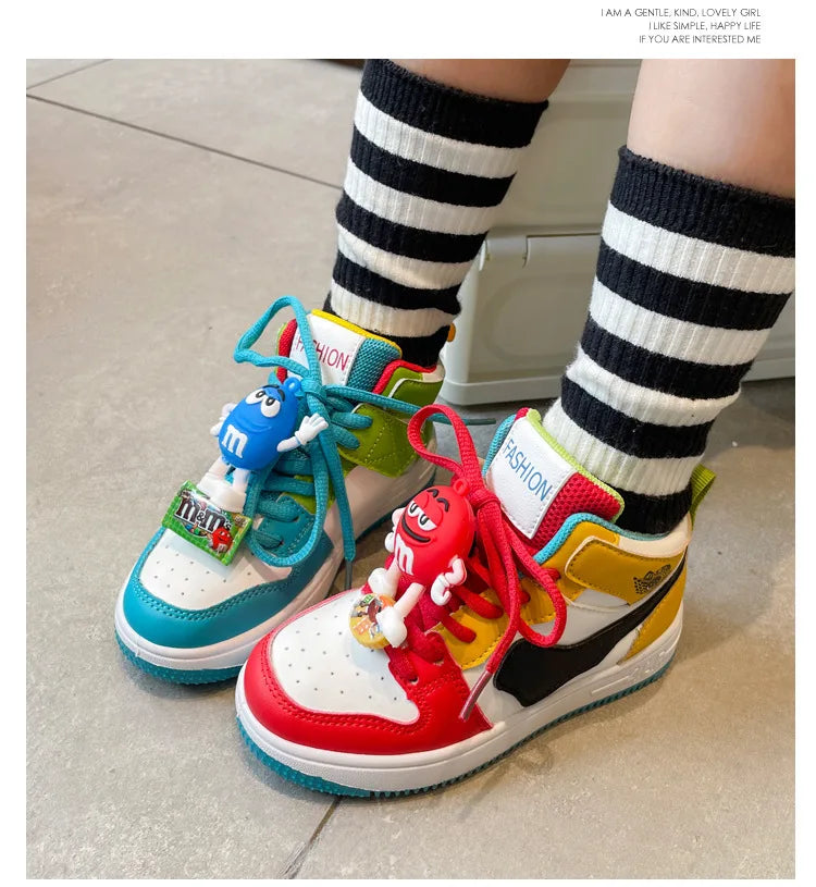 Nouveaux enfants chaussures décontractées quatre saisons enfants unique Sneaker canards mandarins basket-ball chaussures de sport garçons filles Sneaker conseil chaussures