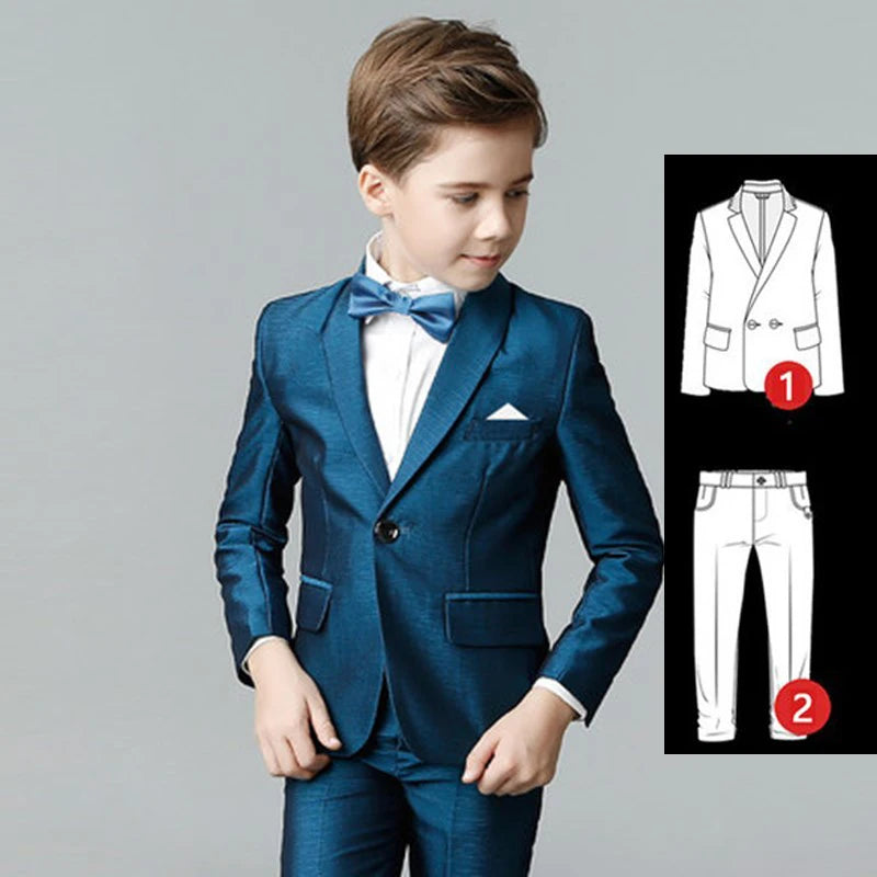 Formal suit for boys, for weddings, white party blazer, trousers, christening outfit, children's suit, prom tuxedo set for men and teenagers