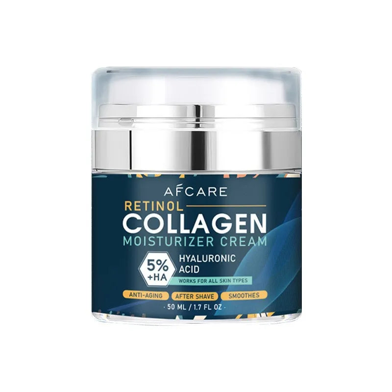 Crème hydratante au collagène au rétinol, 50ML, Anti-âge, pour le visage, dissolvant de rides, acide hyaluronique, éclaircissante, lissante, soins pour la peau