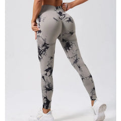 Femmes sans couture cravate colorant Yoga Leggings taille haute Fitness Sexy mode Leggings exercice course levage fesses cyclisme Leggings