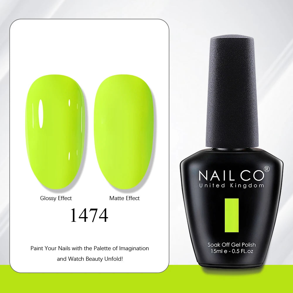 NAILCO 15ml Vernis à ongles Gel Vernis Semi Permanent UV Gel Vernis manucure Vernis Nail Art Nude Gel Poliish