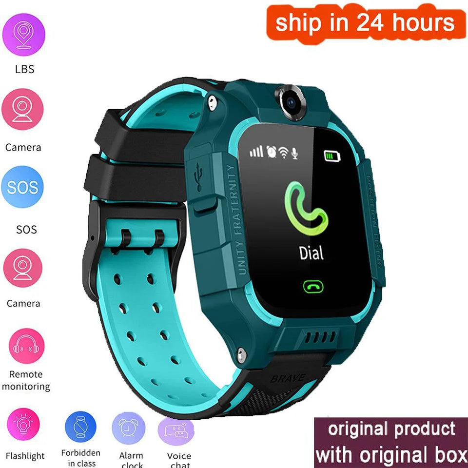2025New montre originale appel enfants montre intelligente enfants SOS étanche Smartwatch horloge carte SIM localisation Tracker enfant montre 2025