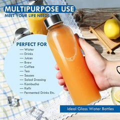 Bouteille d'eau en verre de 280ml/360ml/550ml, bouteille de Sport résistante aux hautes températures avec sac de protection, bouteille de boisson de voyage sans BPA