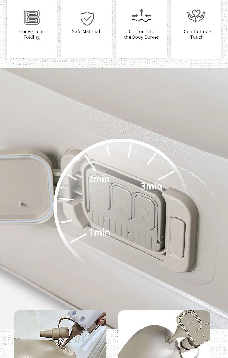 Matelas pneumatique intérieur tapis de Glamping matelas de couchage gonflable en PVC tapis de lit de Camping de luxe pour 2 personnes tapis épais à pompe intégrée