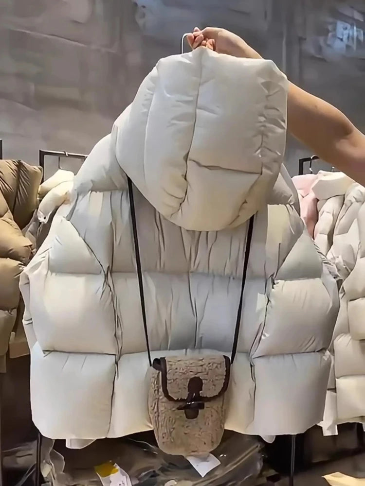 Mode femmes doudoune 2025 nouvelle femme col montant doudoune décontracté ample à capuche Parkas
