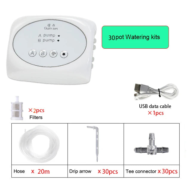 WiFi Smart Garden Irrigation Controller, Automatic Drip Irrigation System Kit for Plants, Mobile Phone Control, Watering Timer Device