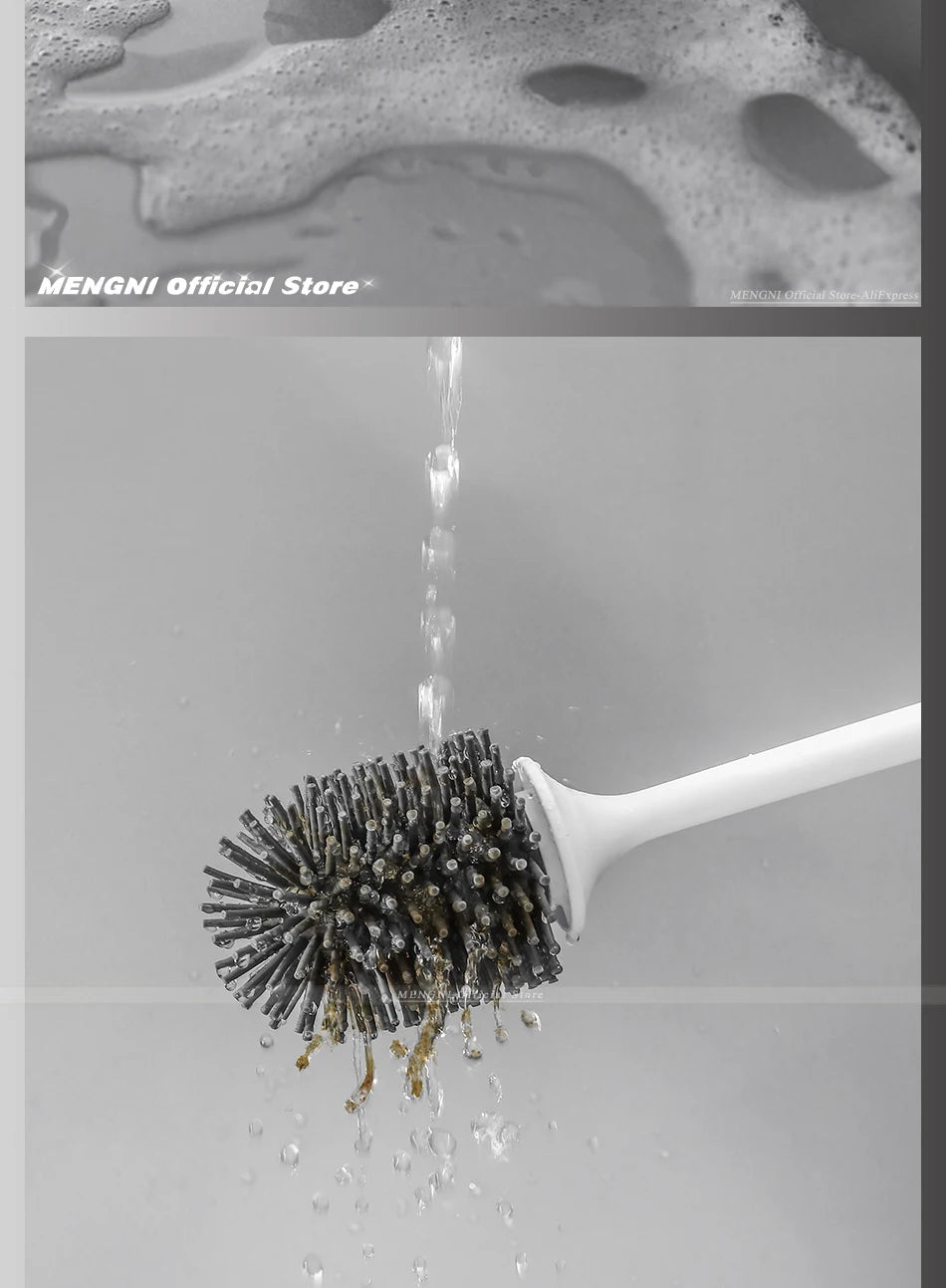 MENGNI-brosse de toilette en Silicone, brosse de nettoyage murale, baignoires et accessoires, outils de nettoyage, accessoires de salle de bains