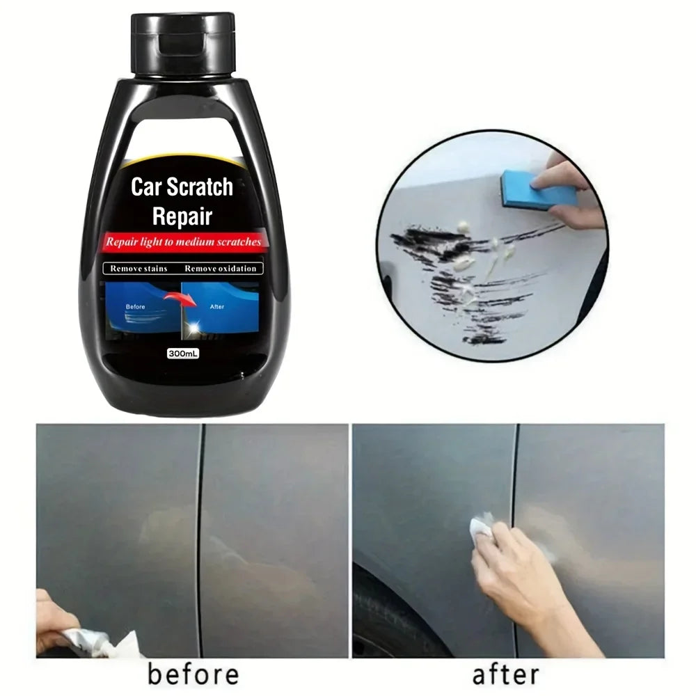 Car scratch remover, paint care tools, paint remover, scratch repair, polishing, car body, grinding compound, scratch warning