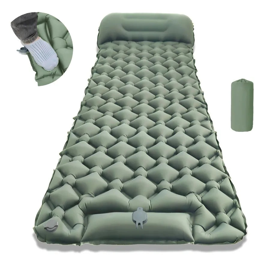 Nouveau matelas gonflable simple - Connectable, léger et portable pour le camping, les voyages, l'usage domestique - Expédition rapide!