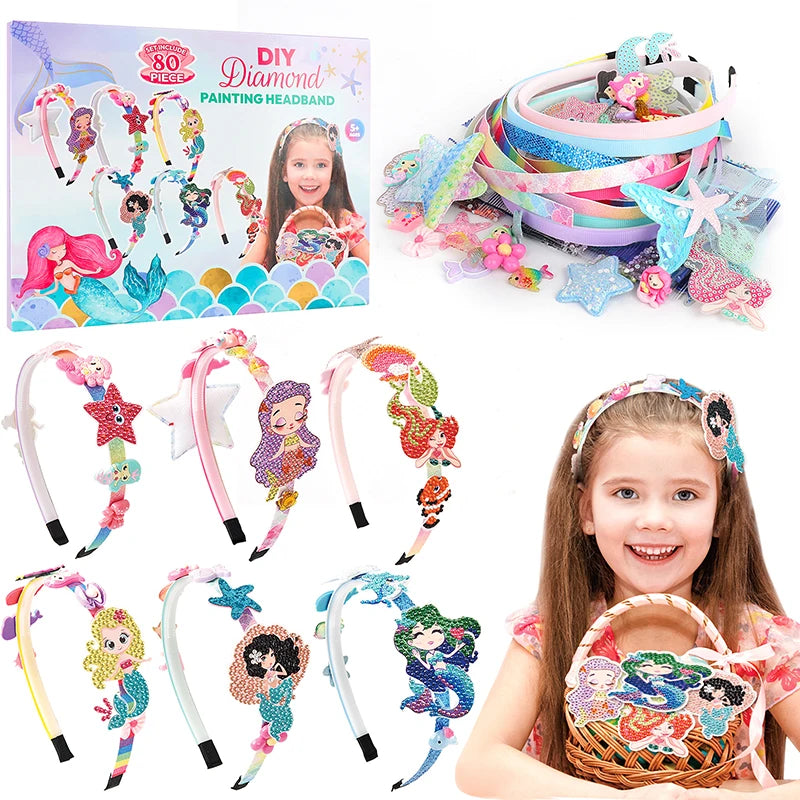 Accessoires pour cheveux pour filles, arts et artisanat, cadeau, Kit de fabrication de bandeaux, cadeaux, Kit de fabrication de bandeaux pour filles, faites votre propre mode