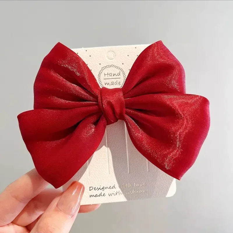 Enfants arc épingle à cheveux noir rouge rose princesse pinces à cheveux filles enfants cheveux accessoires coréen mode pinces à cheveux chaude