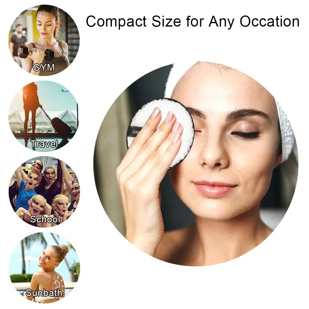 Tampon de coton en microfibre démaquillant, cosmétiques, serviette de maquillage lavable, éponge de nettoyage, outil de soins de la peau, gant de toilette, 1/4 pièces