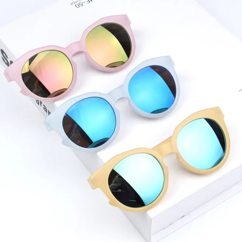 Lunettes de soleil rondes colorées pour enfants, classiques, rétro, mignonnes, UV400, pour garçons et filles, offre spéciale