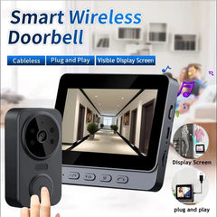 Ensemble de caméra de sonnette vidéo sans fil, caméra de sécurité intelligente avec Vision nocturne, WiFi 2.4G, HD, détection de mouvement, stockage en nuage