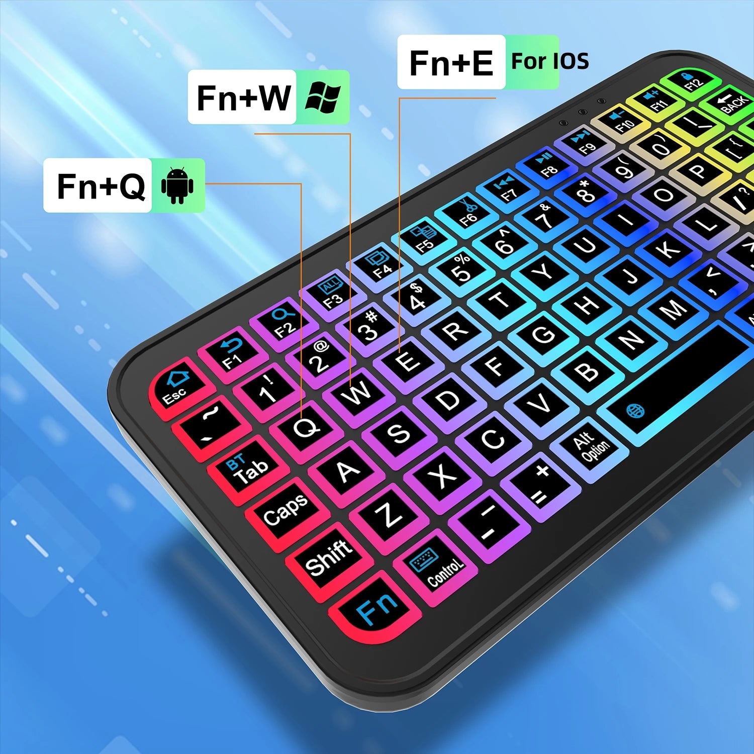 Clavier rétro4.2 sans fil pour tablette Android iOS Windows, souris aste, Bluetooth 5.2, iPad, téléphone