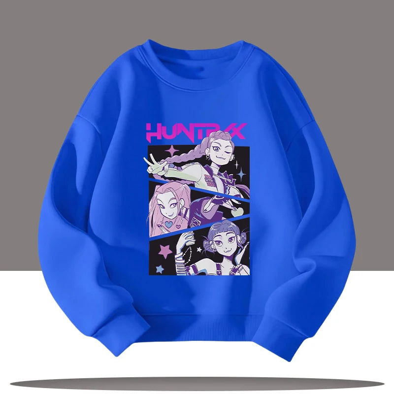 Vêtements pour enfants K-pop chasseurs de démons dessin animé imprimé 3-12 ans nouveau Style enfants col rond Sport chemise mignon fille haut décontracté