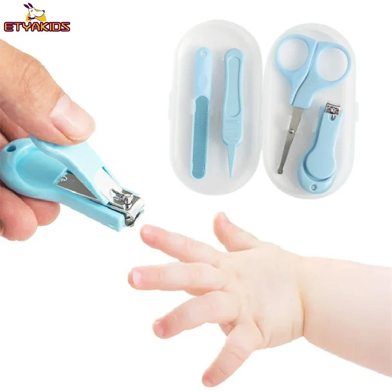Ensemble de coupe-ongles pour enfants, ciseaux et limes, petit coupe-ongles, outils de soins pour bébé, articles de soin pour bébé, 4 pièces par ensemble