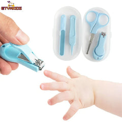 Ensemble de coupe-ongles pour enfants, ciseaux et limes, petit coupe-ongles, outils de soins pour bébé, articles de soin pour bébé, 4 pièces par ensemble