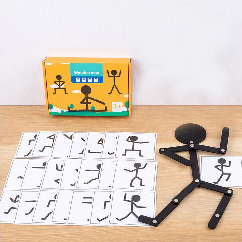 Jouets Montessori en bois pour enfants, puzzle éducatif d'apprentissage précoce, pose sportive, améliore les compétences pratiques, planche occupée, cadeaux
