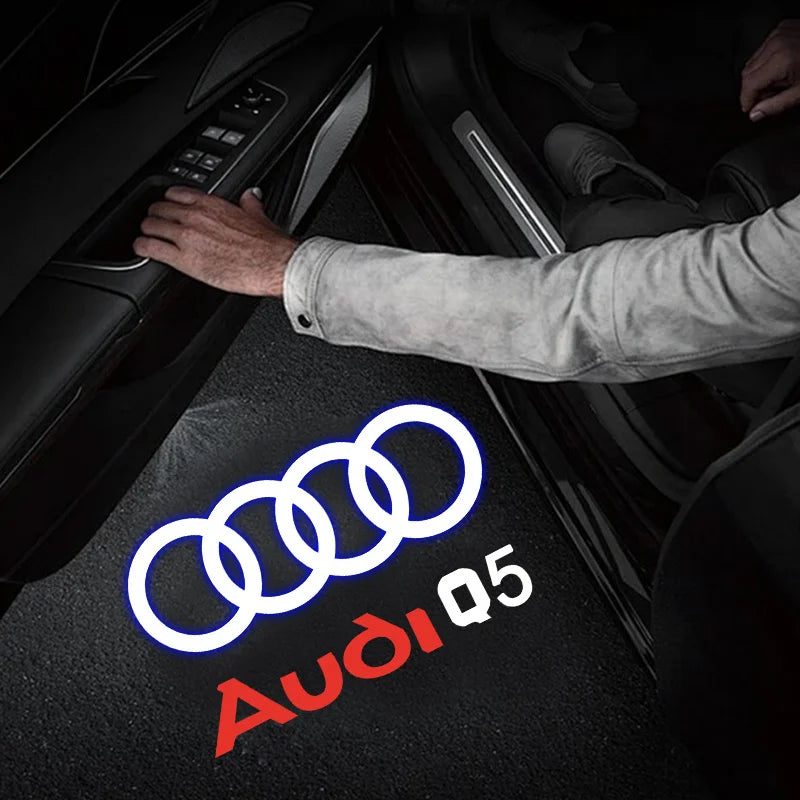 Projecteur Laser Led de Logo de lumière de bienvenue de porte de voiture, pour Audi A1 A3 A4 A5 A6 B5 B6 B7 B8 C5 C6 C7 A7 A8 Q3 Q5 Q7 TT 8V, accessoire de voiture