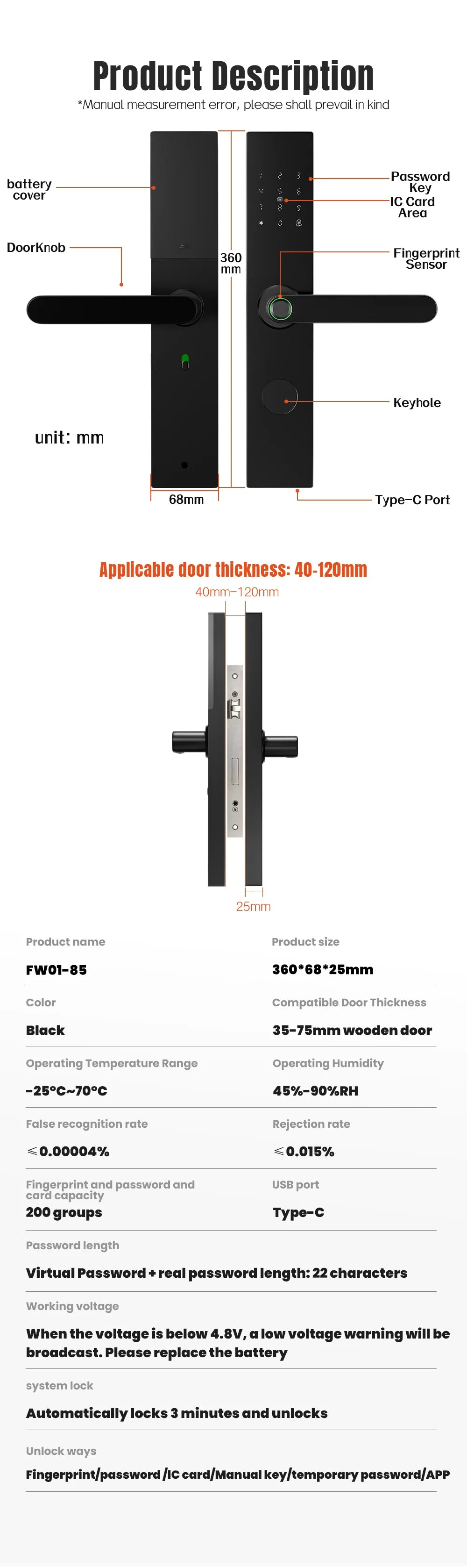 Tuya – serrure de porte intelligente Wifi à empreintes digitales, électronique numérique, carte IC, mot de passe, clé, déverrouillage à distance par application, fonctionne avec Aleax