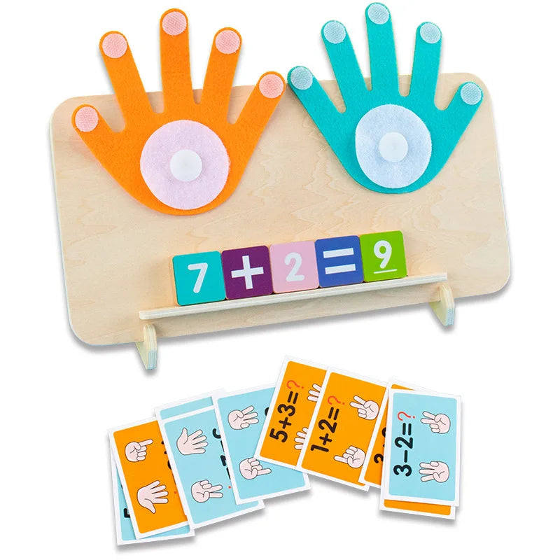 Jouets Montessori en Bois pour Enfant, Jeu d'Intelligence, Nombres des Doigts, Maths, Comptage, ApprentiCumbria Précoce