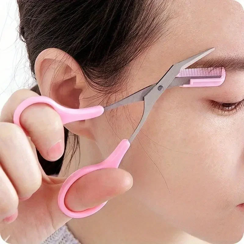 Tondeuse à sourcils ciseaux avec peigne épilation des cils du visage toilettage façonnage rasoir à sourcils accessoires de maquillage cosmétique nouveau