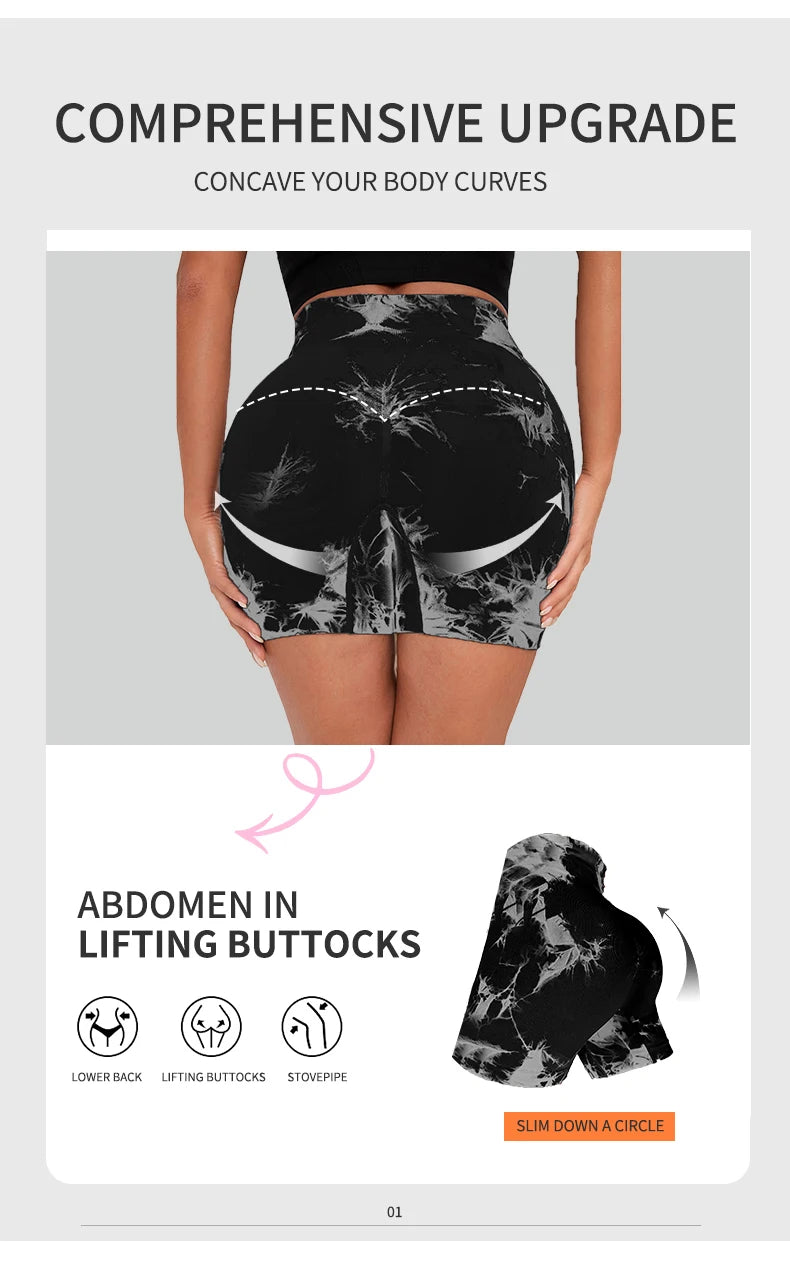 Pantalon moulant de sport trois pièces sans couture pour femmes, shorts sexy de yoga et de fitness, taille haute, levage de la hanche