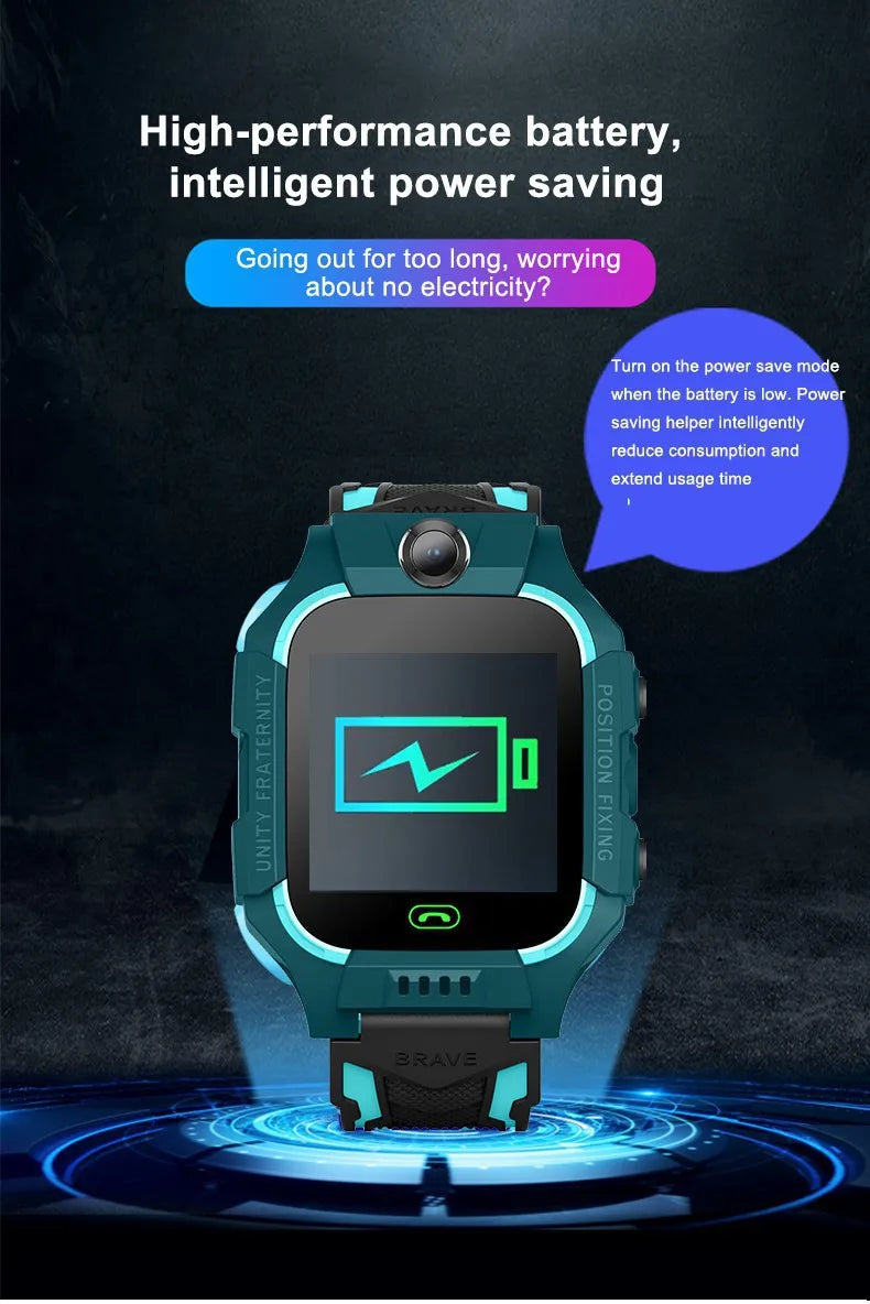 Q19B enfants montre intelligente SOS appel téléphonique localisation Tracker Anti-perte caméra écran tactile étanche étudiant montre-bracelet