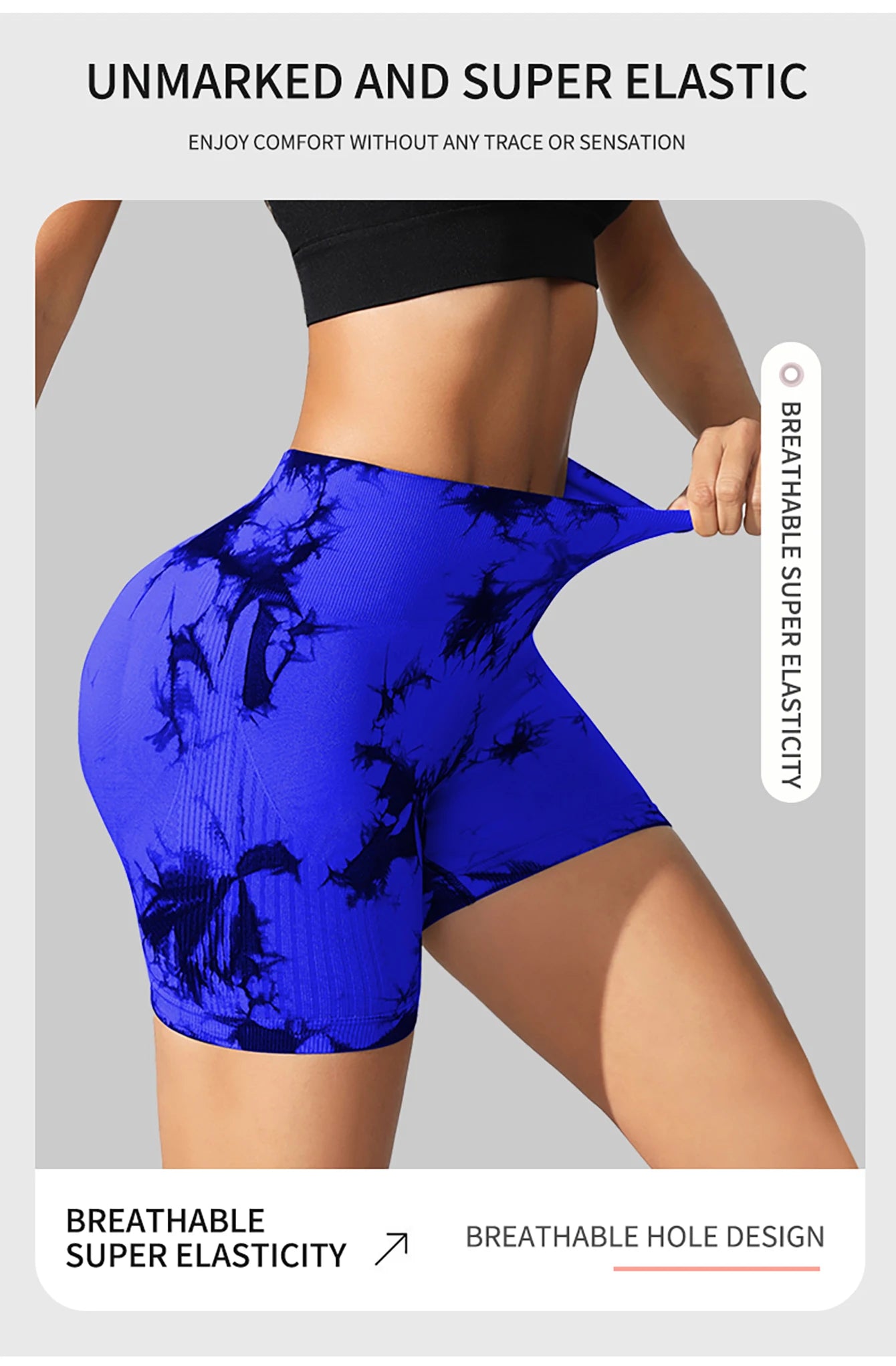 Leggings sans couture Tie Dye pour femmes, pantalons de Yoga taille haute, froissés, collants élastiques de levage des fesses, Leggings de sport à large ceinture
