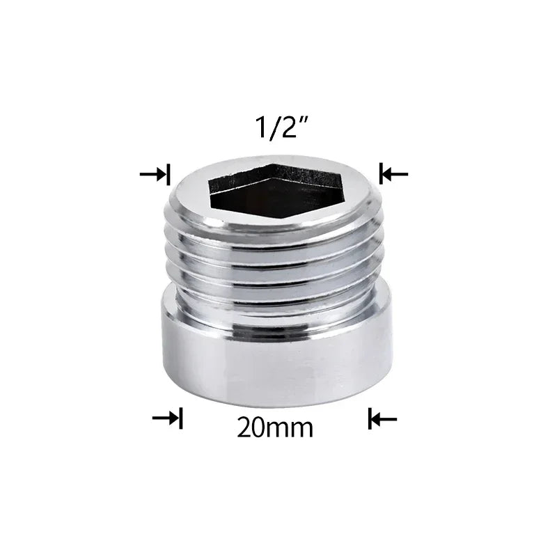 Coupleur de robinet d'eau 1/2 à M16 M18 M20 M22 M24 M28 M32, connecteur fileté, adaptateur de robinet de Conversion, raccord barboteur cuisine salle de bains