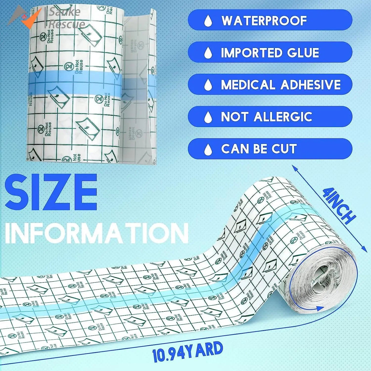 Rouleau de bandage imperméable pour tatouage, soins post-partum, Film Transparent, pansement, guérison de la seconde peau, adhésif Transparent de protection pour tatouage