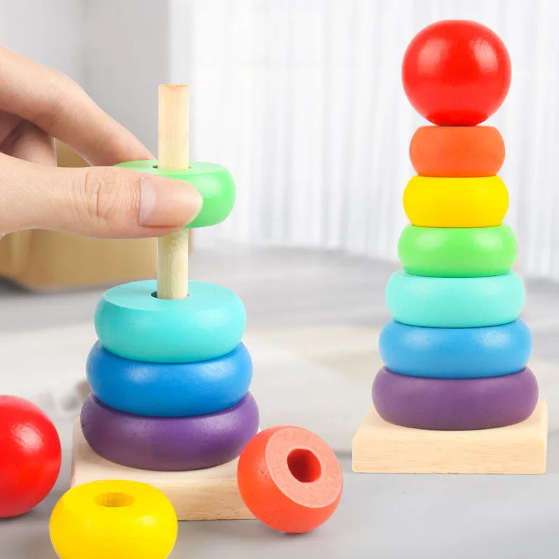 Jouets éducatifs en bois Montessori pour enfants de 1 2 3 ans jouets pour bébés Puzzles en bois 3D jouet d'apprentissage pour bébés jeu de Puzzle pour enfants