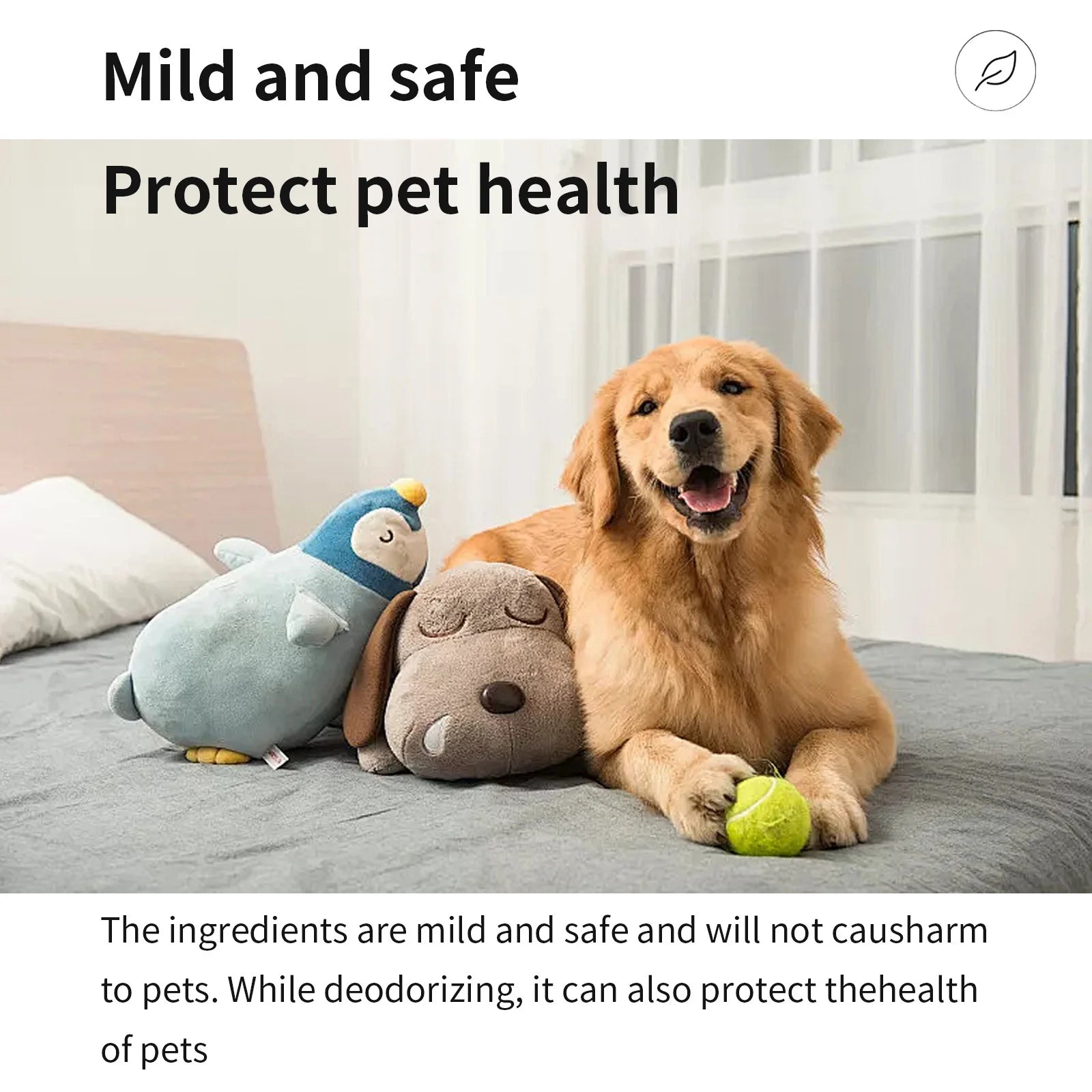 Spray déodorant naturel pour animaux de compagnie, 120ml, avec parfum frais, éliminateur d'odeur d'urine et dissolvant d'odeurs corporelles pour chien, neutralisant d'odeur sans danger pour les animaux de compagnie