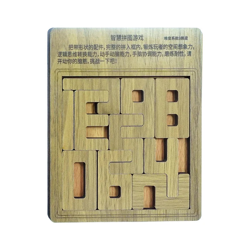 Planche en bois Puzzle enfants éducatif mathématiques Tangram Puzzles jeu jouets pour adultes enfants