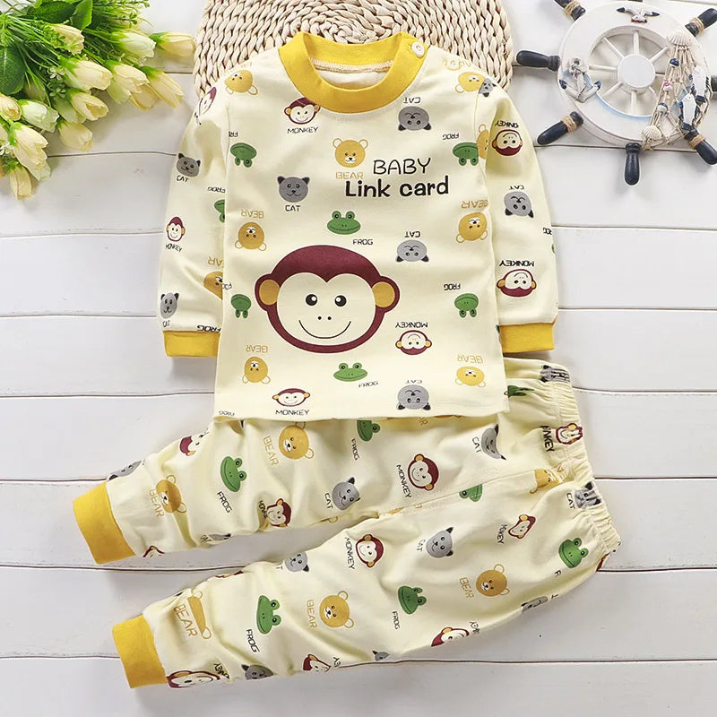 Vêtements pour enfants ensembles pour enfants vêtements pour enfants garçons filles coton dessin animé automne hiver vêtements pantalons vêtements de nuit sous-vêtements