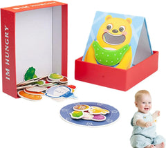 Montessori Pet Feeding Toys, Clip Bead Puzzle Game, Wooden Interactive Play House, Early Education, Fine Motor Skills Educational Toys