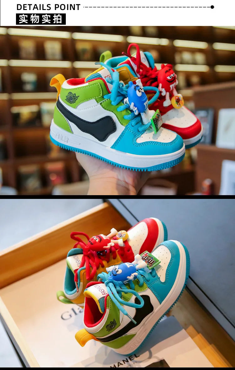 Nouveaux enfants chaussures décontractées quatre saisons enfants unique Sneaker canards mandarins basket-ball chaussures de sport garçons filles Sneaker conseil chaussures