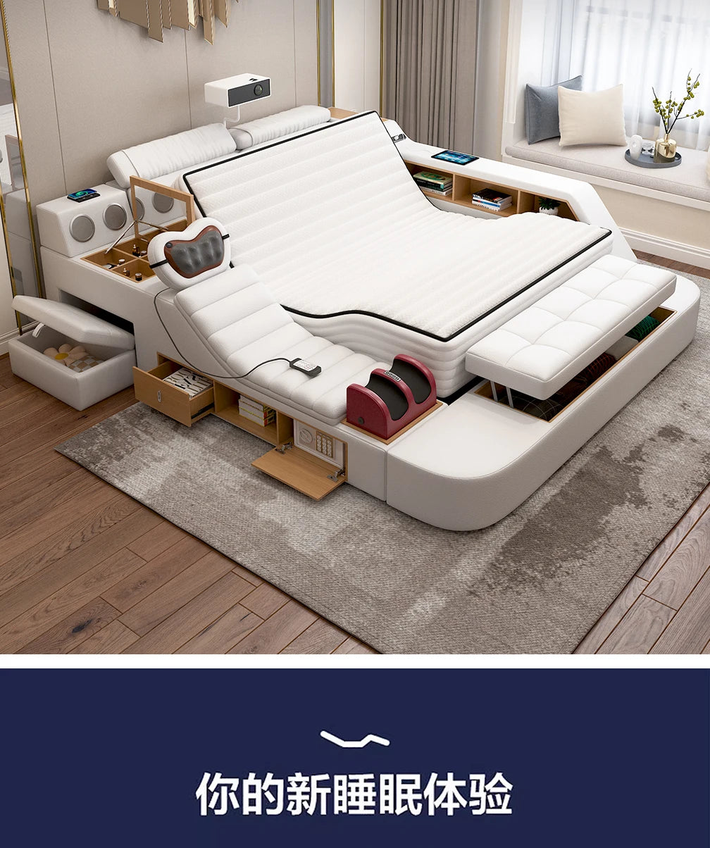 Lits minimalistes uniques lecture fantaisie King commodes de couchage lits Massage Muebles intelligents Para dortoir meubles de chambre