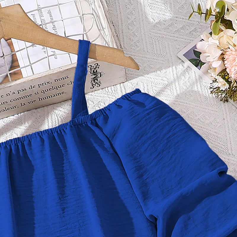 Ensembles de vêtements pour enfants pour filles, kaki, épaules dénudées, haut à manches longues et pantalon imprimé à rayures, costumes pour enfants de Style station d'été OOTD