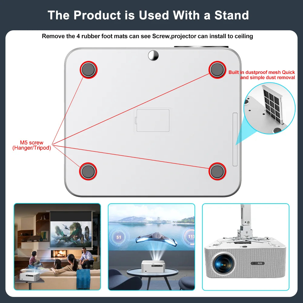 PROGAGA Full HD 1080P projecteur 4k PG610W Android WiFi mise au point automatique PG610 projecteur Portable PK DLP Home cinéma faisceau de film extérieur vidéo projecteur videoprojecteur 4k home cinéma