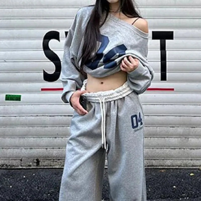 Pantalon de sport rétro pour femmes, mode américaine, Texture classique, taille haute et tombant, pantalons décontractés, amples, printemps été