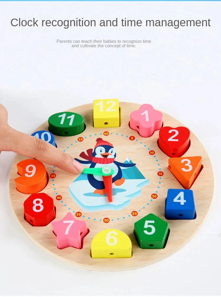 Jouets en bois Montessori pour bébés de 1, 2 et 3 ans, cadeau pour garçons et filles, jeux de développement, puzzle en bois pour enfants, jouet d'apprentissage
