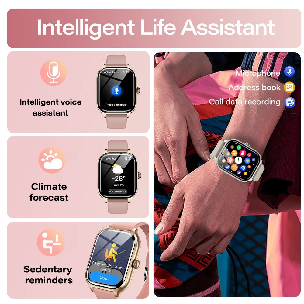 H9 montre intelligente hommes femmes cadeaux 2.01 ''écran tactile complet Sport Fitness Tracker Smartwatch BT appel montre-bracelet numérique 5 pièces