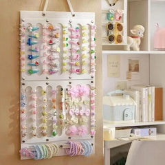 Accessoires pour cheveux, organisateur de rangement suspendu, décoration murale, rangement des nœuds de cheveux, pinces à cheveux, corde à cheveux, lunettes, rangement d'organisation